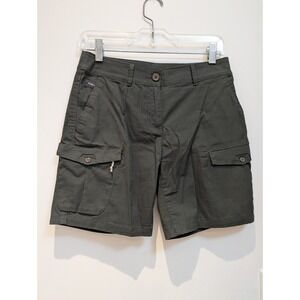 Decathlon FORCLAZ Women's Size XS Trekking Travel‎ Hiking Cargo Shorts Green
